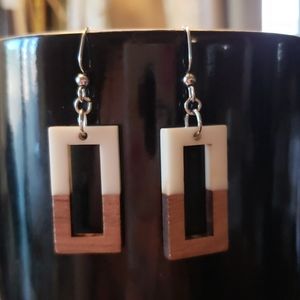 Handmade wooden earrings